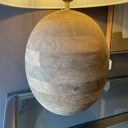Large Mango Wood Table Lamp LAMPS