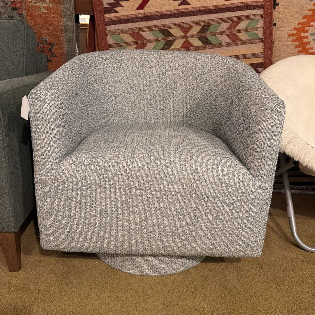 Blue Gray Swivel Chair