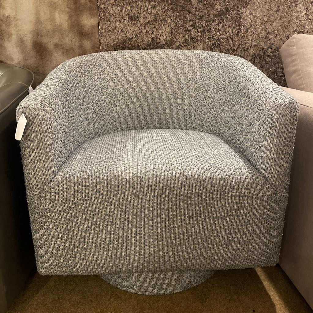 Blue Gray Swivel Chair