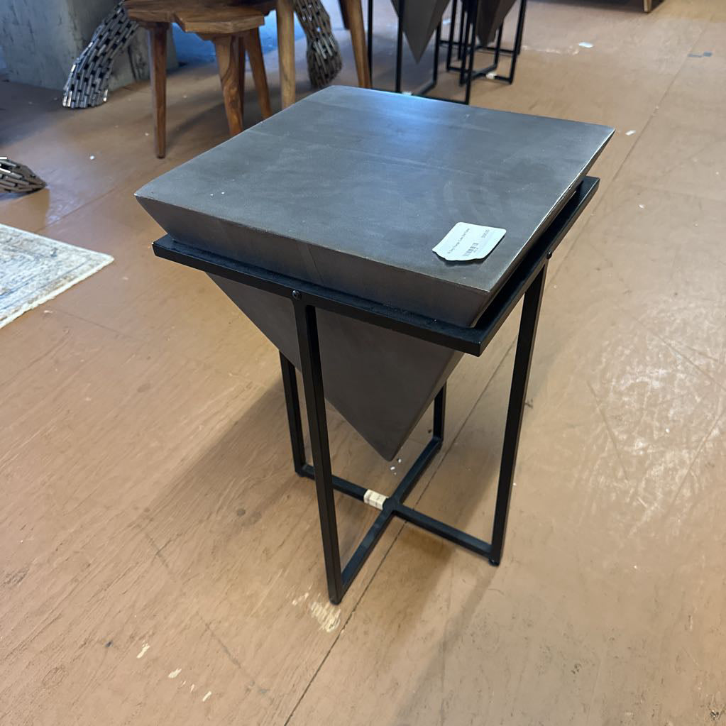 Medium Grey Triangle Cube End Table C SIDE TABLES