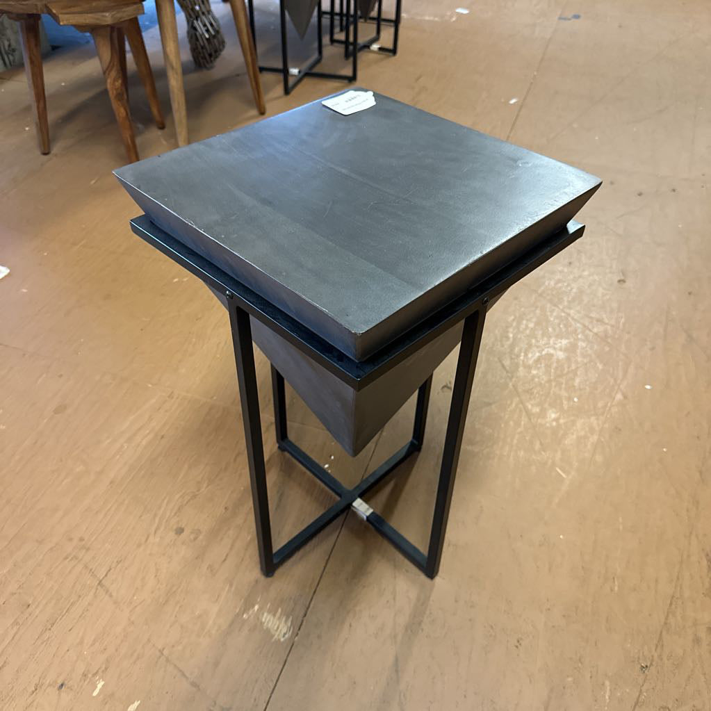 Medium Grey Triangle Cube End Table C SIDE TABLES