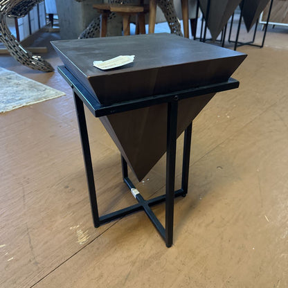 Small Grey Triangle Cube End Table C SIDE TABLES