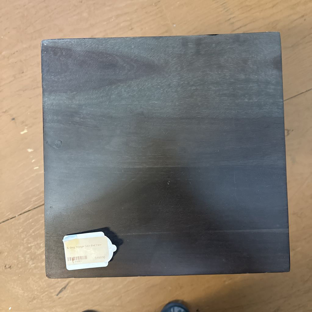 Small Grey Triangle Cube End Table C SIDE TABLES