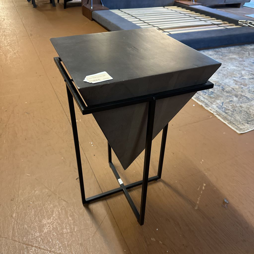 Large Grey Triangle Cube End Table C SIDE TABLES