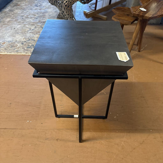 Large Grey Triangle Cube End Table C SIDE TABLES