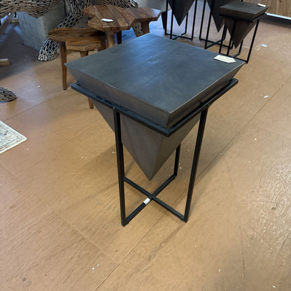 Large Grey Triangle Cube End Table C SIDE TABLES