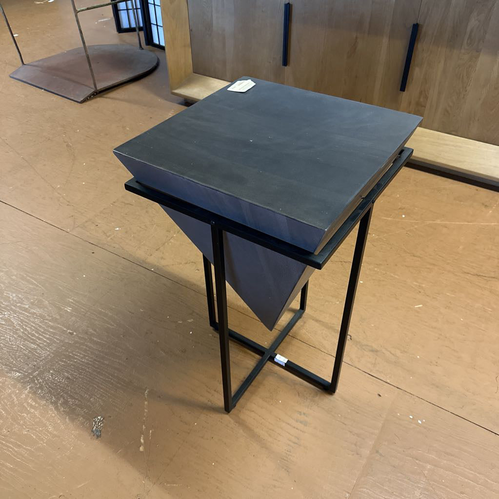 Large Grey Triangle Cube End Table C SIDE TABLES