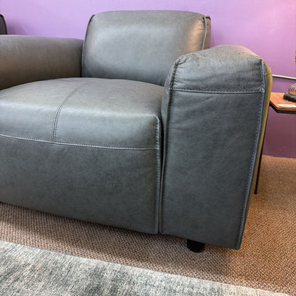 Premium Dark Leather Chair U ACCENT CHAIRS