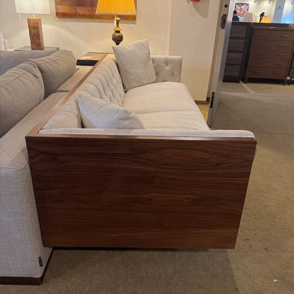 Woodrow Wood Wrapped Sofa in Oatmeal by Kardiel