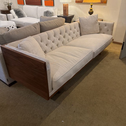 Woodrow Wood Wrapped Sofa in Oatmeal by Kardiel