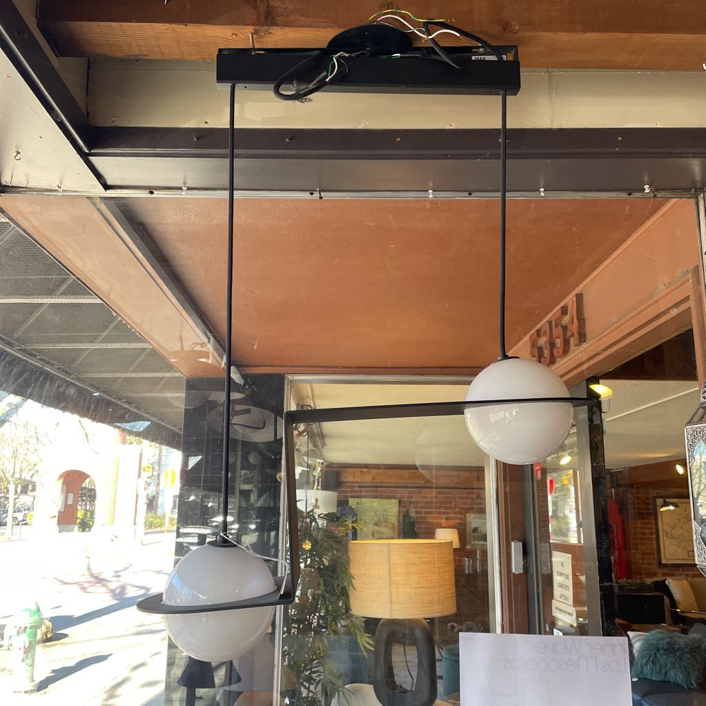 Lambert & Fils Laurent 2 Orb Off-Set Pendant Light LAMPS
