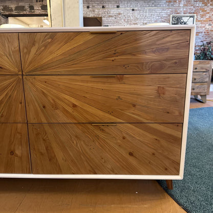 White Pattern Front Dresser C LOWBOYS