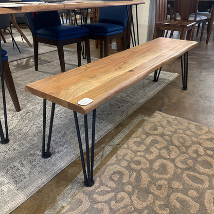 Natural Acacia Wood Bench C DINING BENCHES