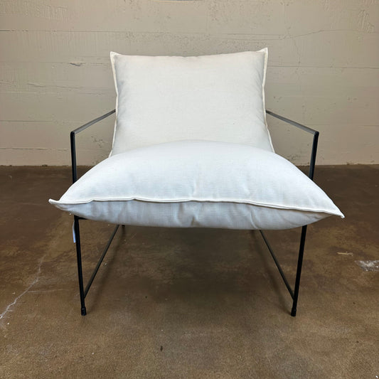 Iron Frame White Accent Chair U ACCENT CHAIRS