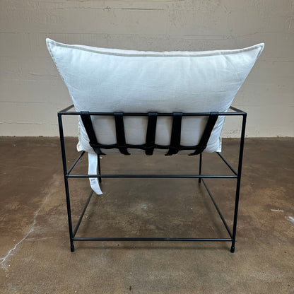 Iron Frame White Accent Chair U ACCENT CHAIRS