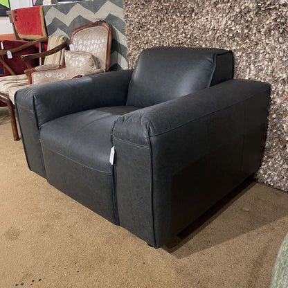 Premium Dark Leather Chair U ACCENT CHAIRS