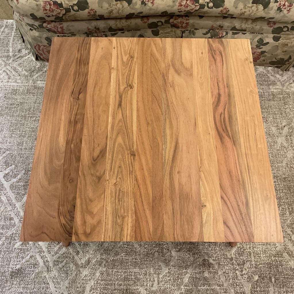 Natural Acacia Square Coffee Table C COFFEE TABLES