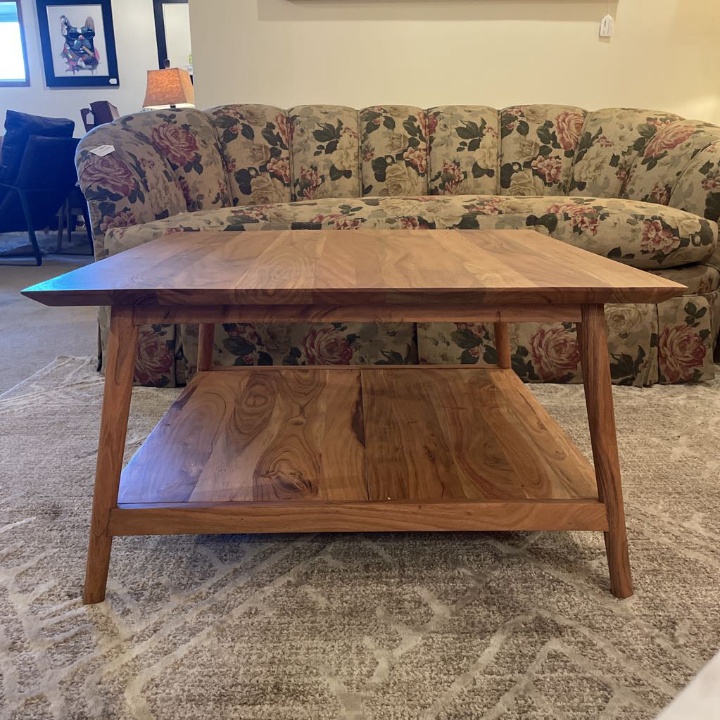 Natural Acacia Square Coffee Table C COFFEE TABLES