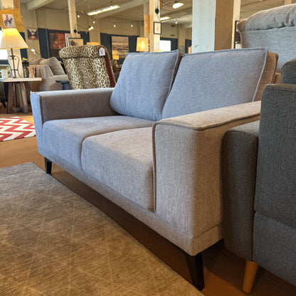 grey loveseat sofa