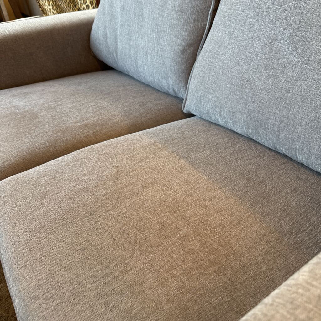 grey loveseat sofa