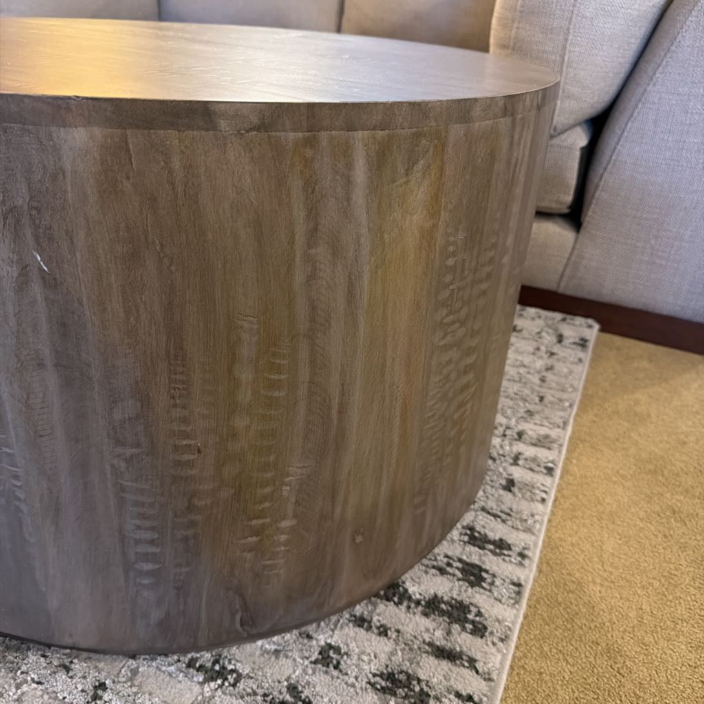 Drum Coffee Table Gray C COFFEE TABLES