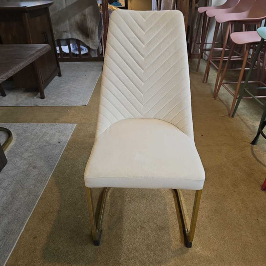 Cream Velvet Dining Chair
