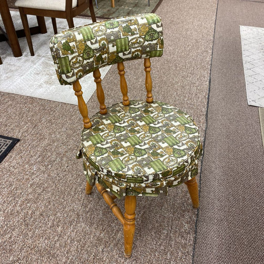 Vintage Vinyl Skirt Dining Chair