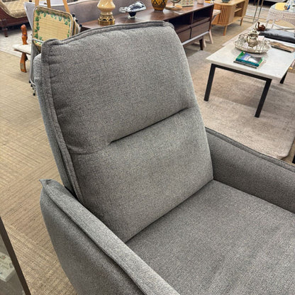 Gray recliner chair in a living room setting