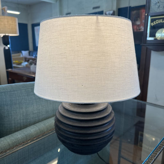 Black Ribbed Table Lamp LAMPS