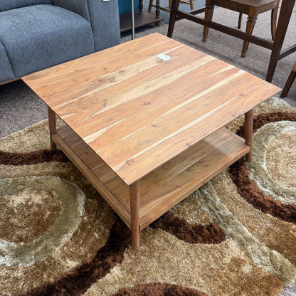 Natural Acacia Square Coffee Table C COFFEE TABLES