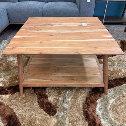 Natural Acacia Square Coffee Table C COFFEE TABLES