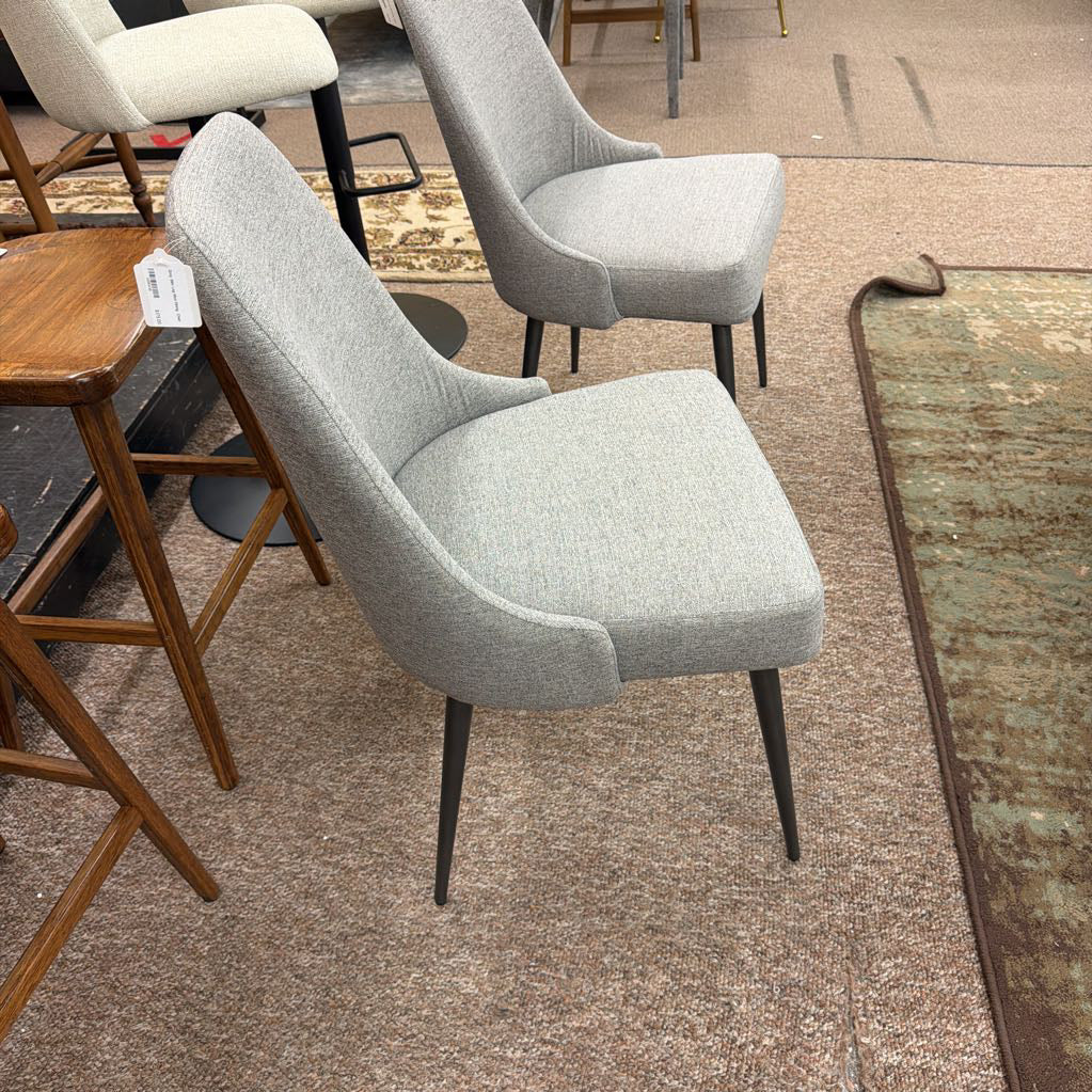 Grey Slim Leg Mod Dining Chair C DINING CHAIRS