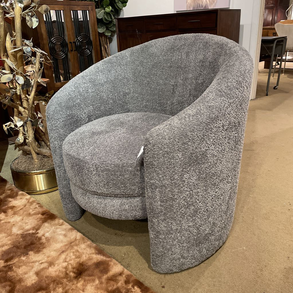 Grey Boucle Chair U ACCENT CHAIRS