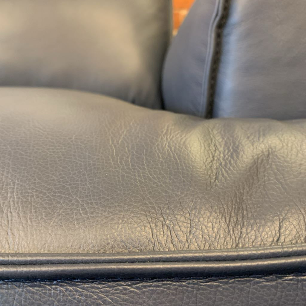 MC Style Blue Leather Sofa U SOFAS
