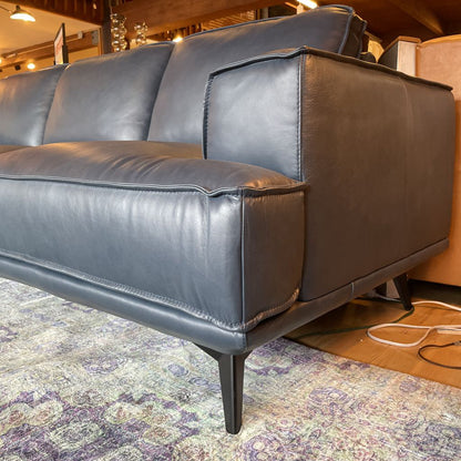MC Style Blue Leather Sofa U SOFAS