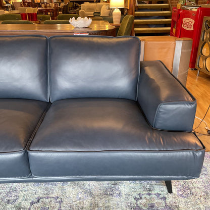 MC Style Blue Leather Sofa U SOFAS