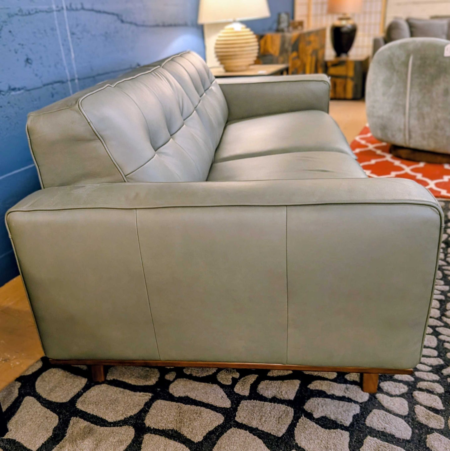 Odense Slate Leather Sofa U SOFAS