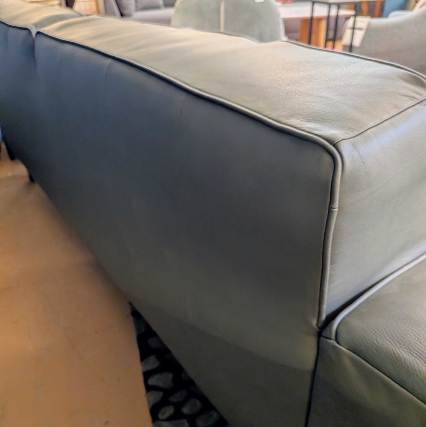 Odense Slate Leather Sofa U SOFAS