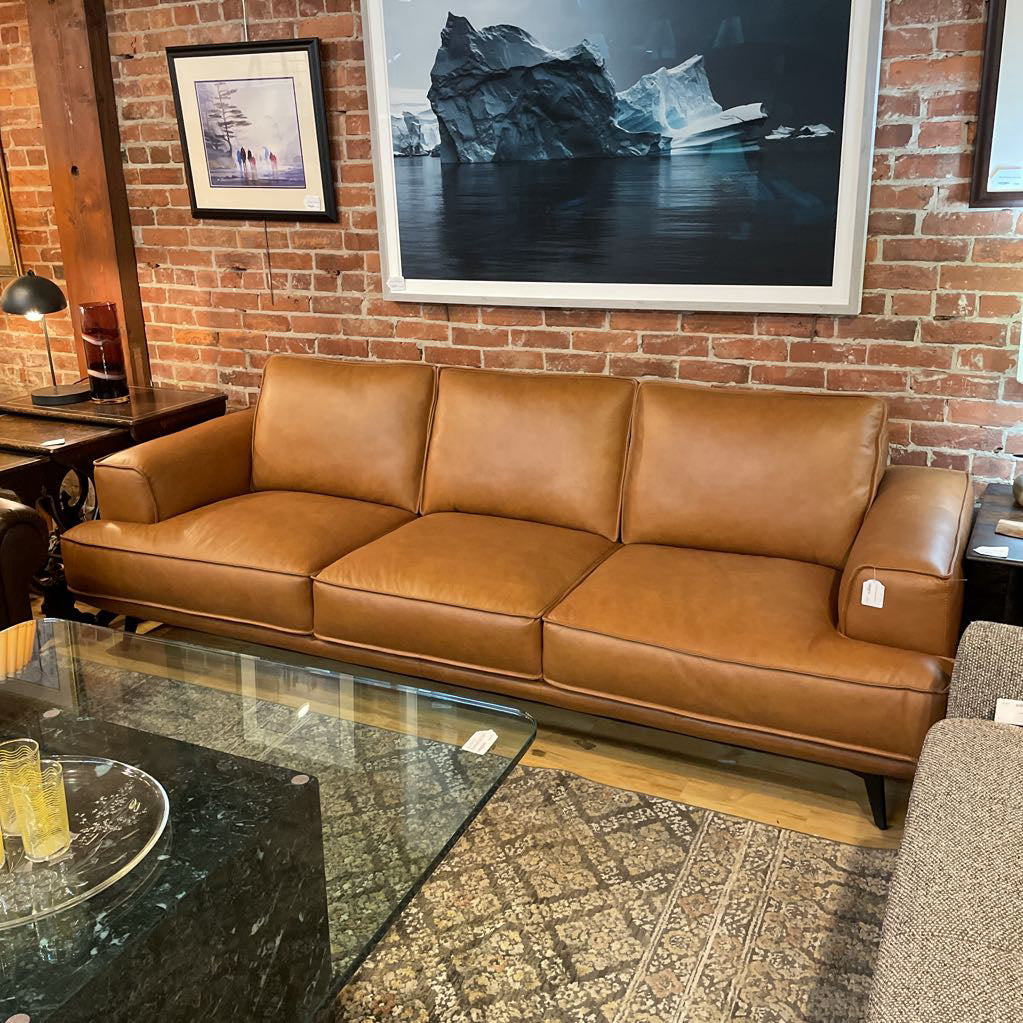 MC Style Tan Leather Sofa U SOFAS