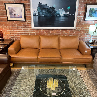 MC Style Tan Leather Sofa U SOFAS
