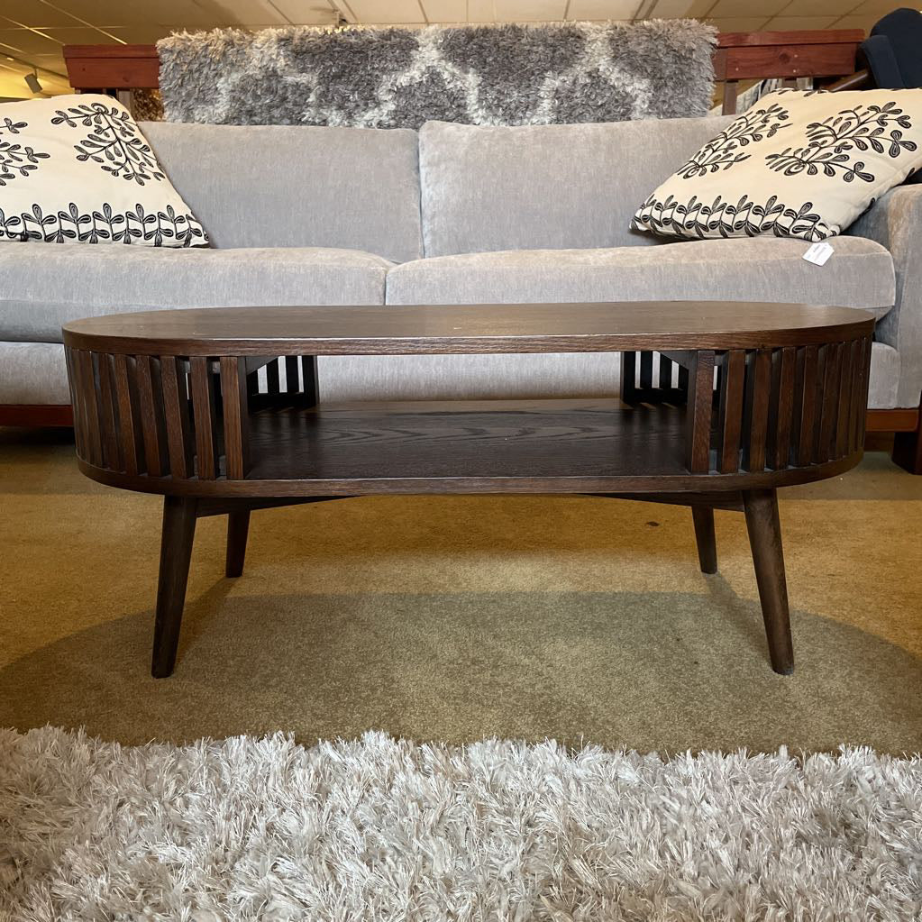 Houston Brown Oval Coffee Table C COFFEE TABLES