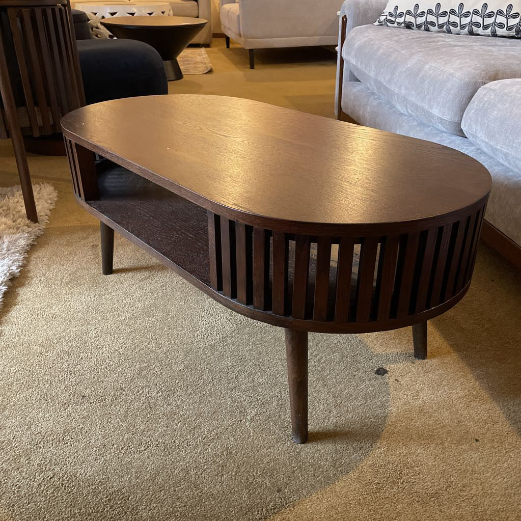 Houston Brown Oval Coffee Table C COFFEE TABLES