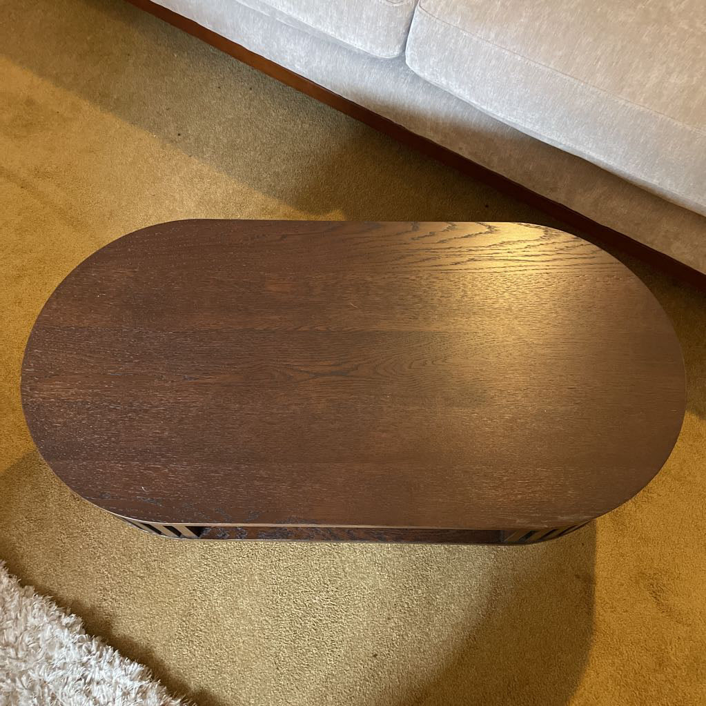 Houston Brown Oval Coffee Table C COFFEE TABLES