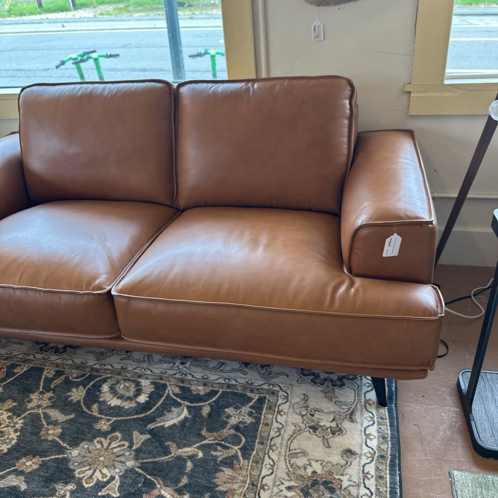 MC Style Tan Leather Loveseat U LOVESEATS