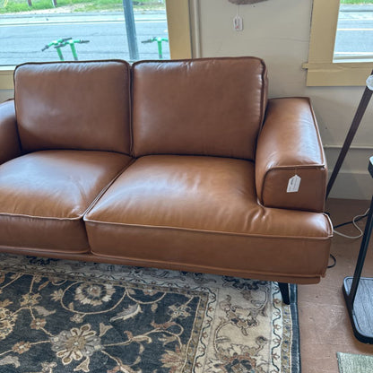 MC Style Tan Leather Loveseat U LOVESEATS