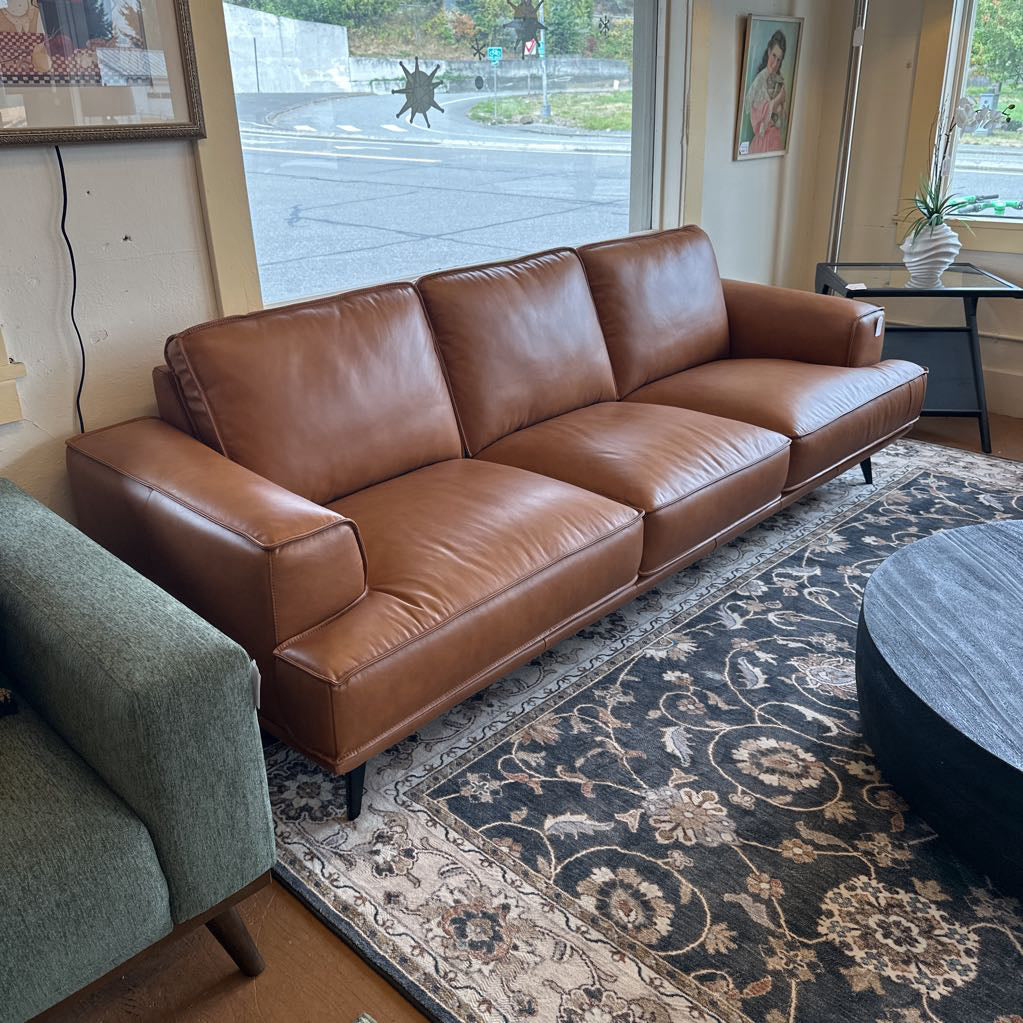 MC Style Tan Leather Sofa U SOFAS