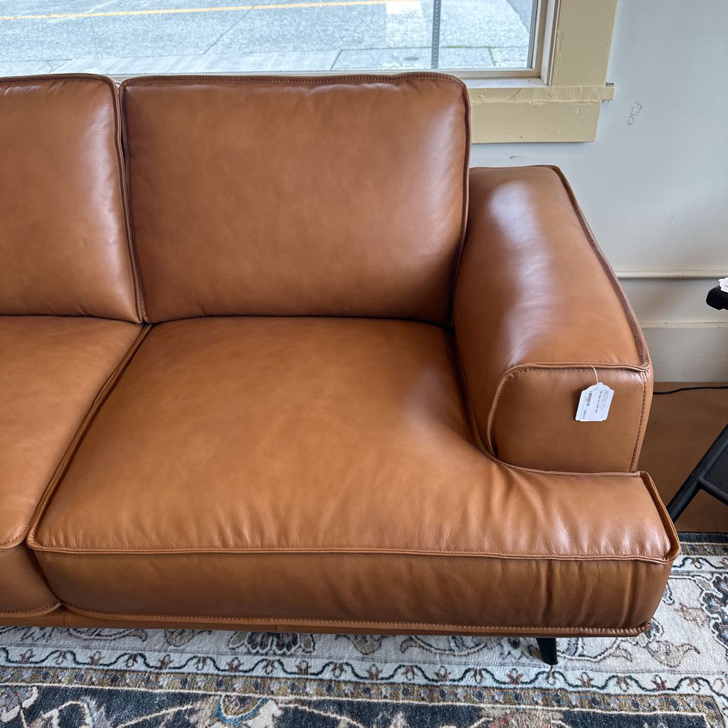 MC Style Tan Leather Sofa U SOFAS