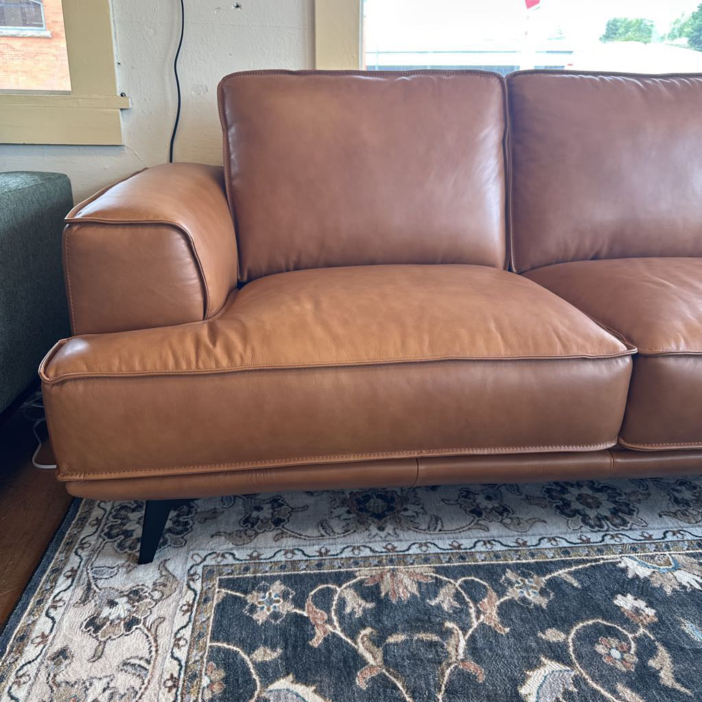 MC Style Tan Leather Sofa U SOFAS