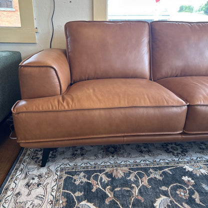 MC Style Tan Leather Sofa