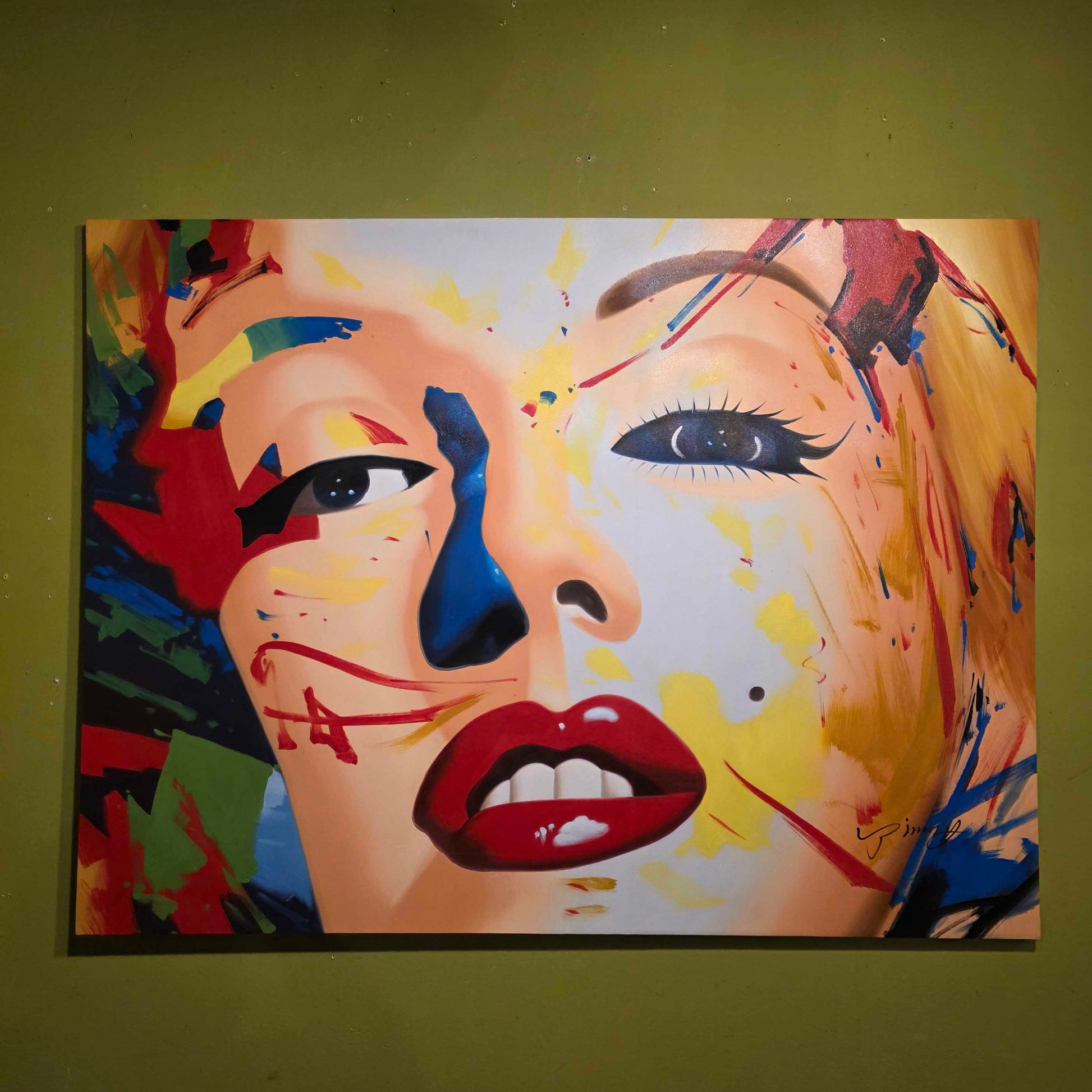 Marilyn Splash in Color Painting (L) ART